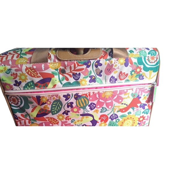 Lily Bloom Floral Wheeled Travel Suitcase Under Seat Carry on Overhead - Picture 12 of 15